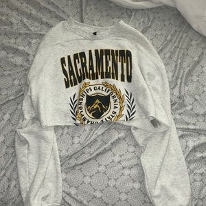 H&M cropped university hoodie